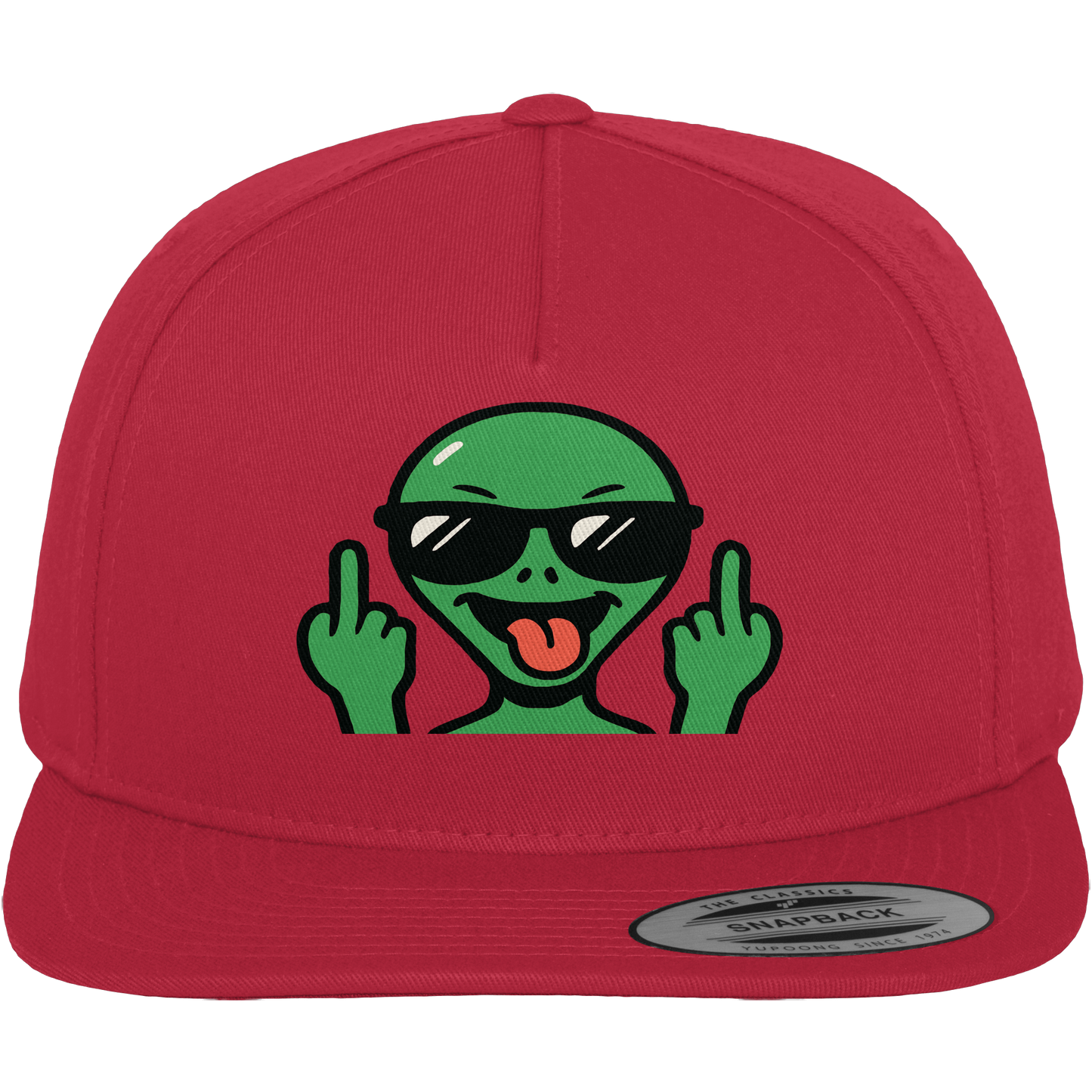 Alien mit Mittelfinger – Grüße vom Planeten Genervt - Premium Snapback