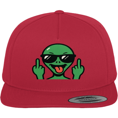 Alien mit Mittelfinger – Grüße vom Planeten Genervt - Premium Snapback