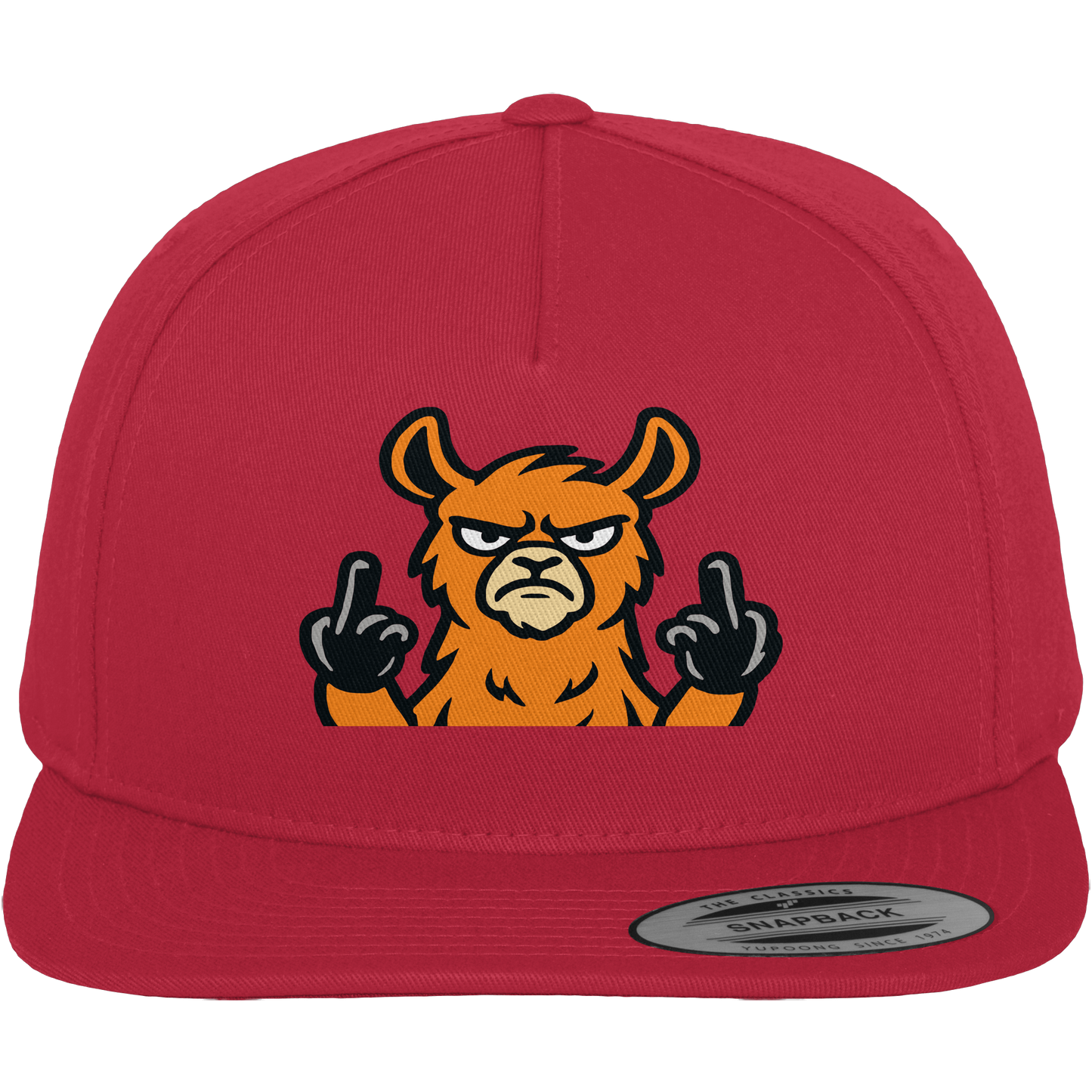 Lama mit Mittelfinger – Das Modeaccessoire für klare Kante und Ruhe - Premium Snapback