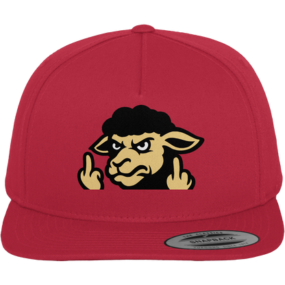 Schwarzes Schaf mit Mittelfinger – Für alle, die nicht dazugehören wollen - Premium Snapback