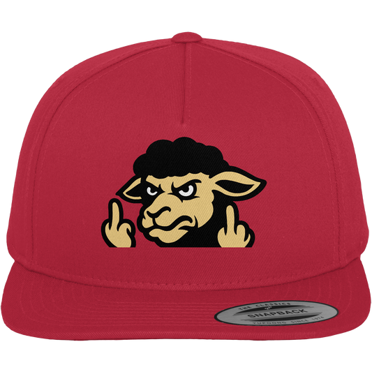 Schwarzes Schaf mit Mittelfinger – Für alle, die nicht dazugehören wollen - Premium Snapback