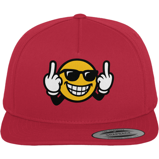 Smiley mit Mittelfinger – Nett lächeln. Weitergehen. - Premium Snapback