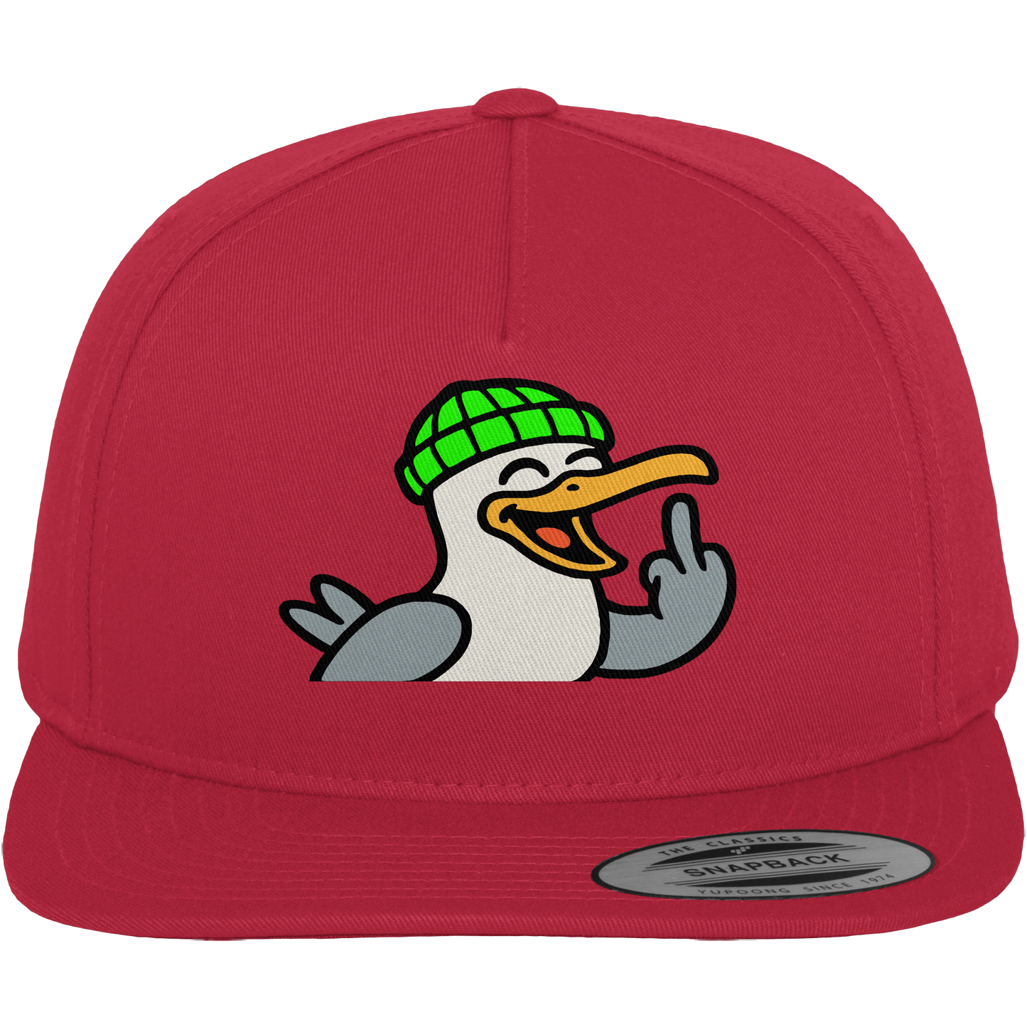 Möwe mit Mittelfinger – Wenn Höflichkeit keine Option mehr ist - Premium Snapback