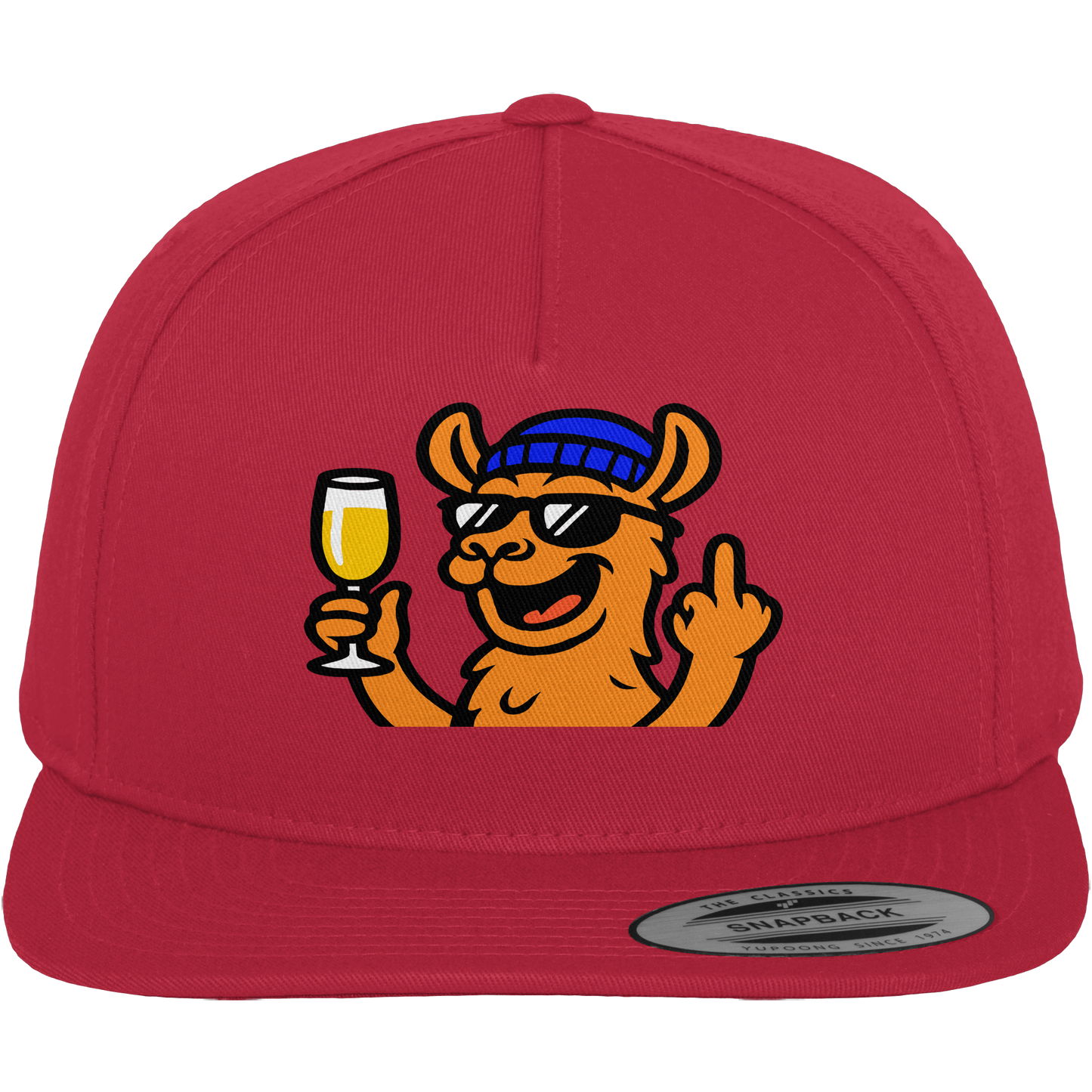 Lama mit Mittelfinger – Der ultimative Stoppschild für Laberer - Premium Snapback