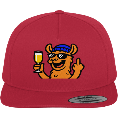 Lama mit Mittelfinger – Der ultimative Stoppschild für Laberer - Premium Snapback