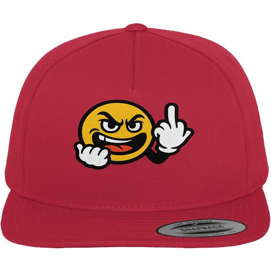 Smiley mit Mittelfinger – Gute Laune. Schlechte Laune. Klar geregelt. - Premium Snapback