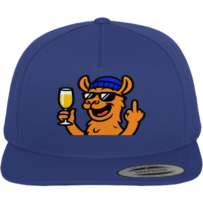 Lama mit Mittelfinger – Der ultimative Stoppschild für Laberer - Premium Snapback