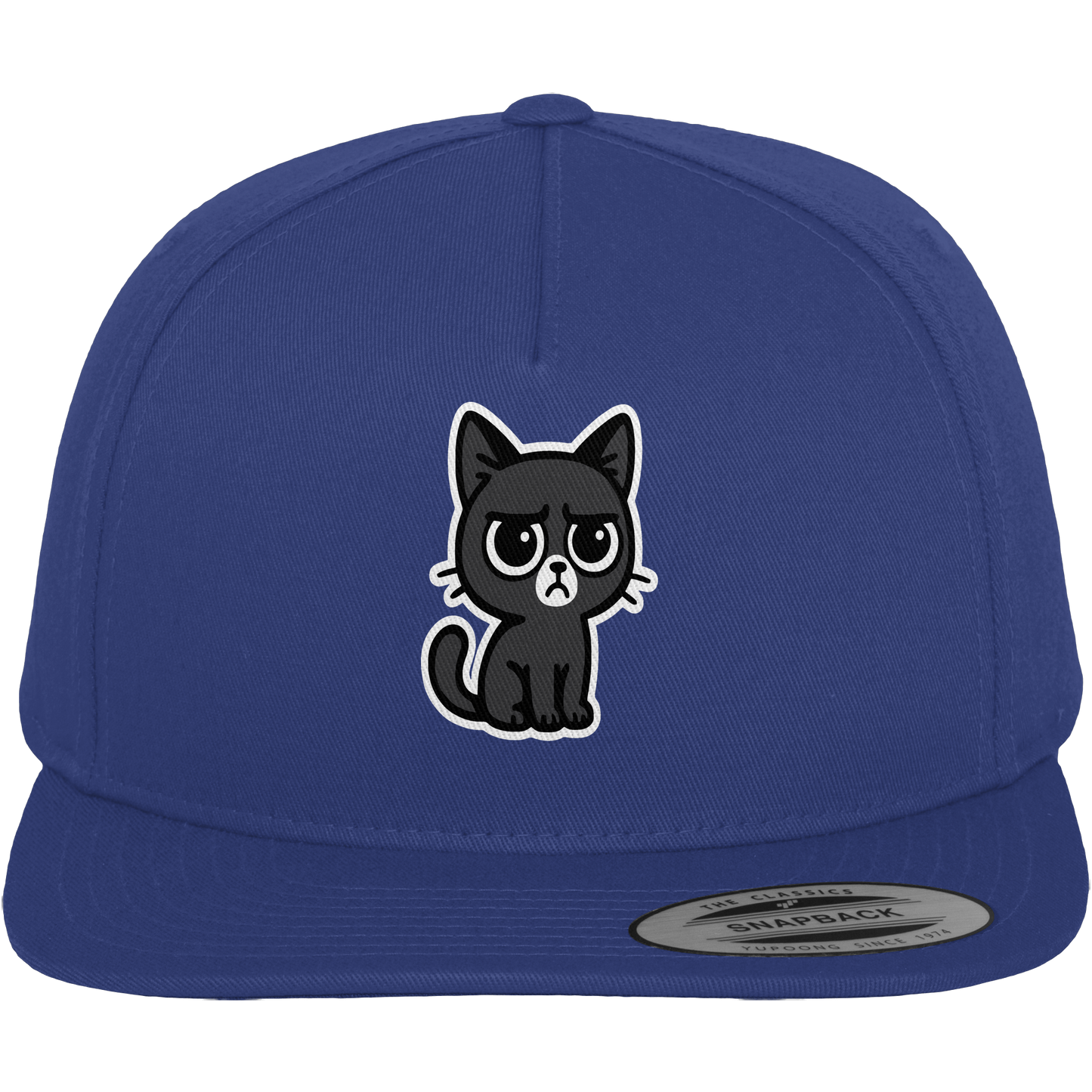 Schwarze Katze mit trotzigen Blick – Management-Ebene: Katze - Premium Snapback