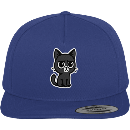 Schwarze Katze mit trotzigen Blick – Management-Ebene: Katze - Premium Snapback