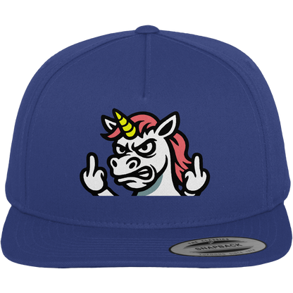 Einhorn mit Mittelfinger – Sag’s mit dem Horn - Premium Snapback