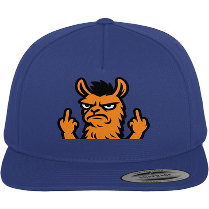 Lama mit Mittelfinger – Dein Mode-Statement gegen soziale Überforderung - Premium Snapback