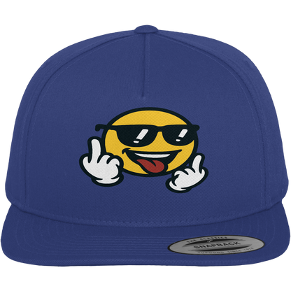 Smiley mit Mittelfinger – Der freundlichste Mittelfinger der Welt - Premium Snapback