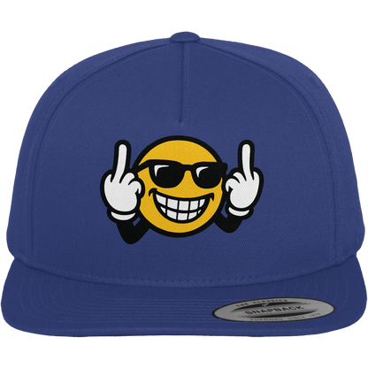Smiley mit Mittelfinger – Nett lächeln. Weitergehen. - Premium Snapback