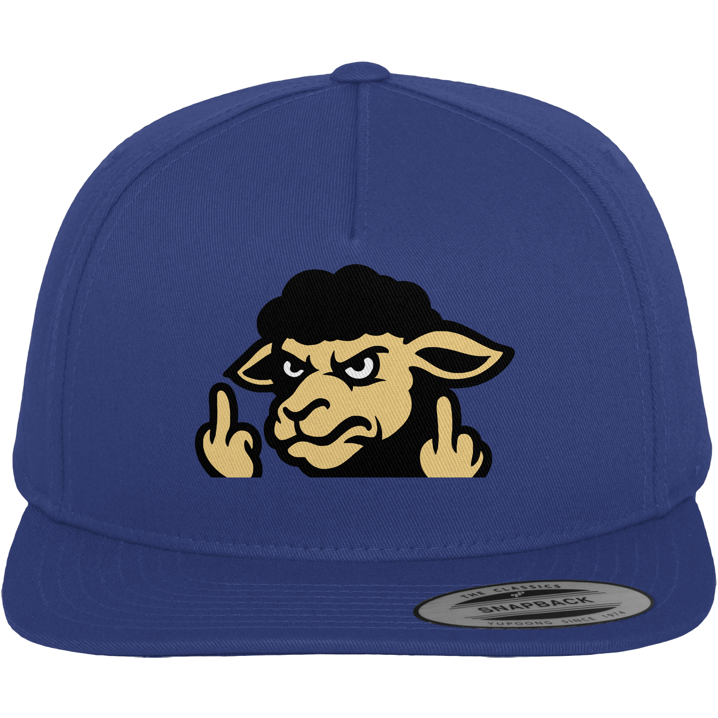 Schwarzes Schaf mit Mittelfinger – Für alle, die nicht dazugehören wollen - Premium Snapback