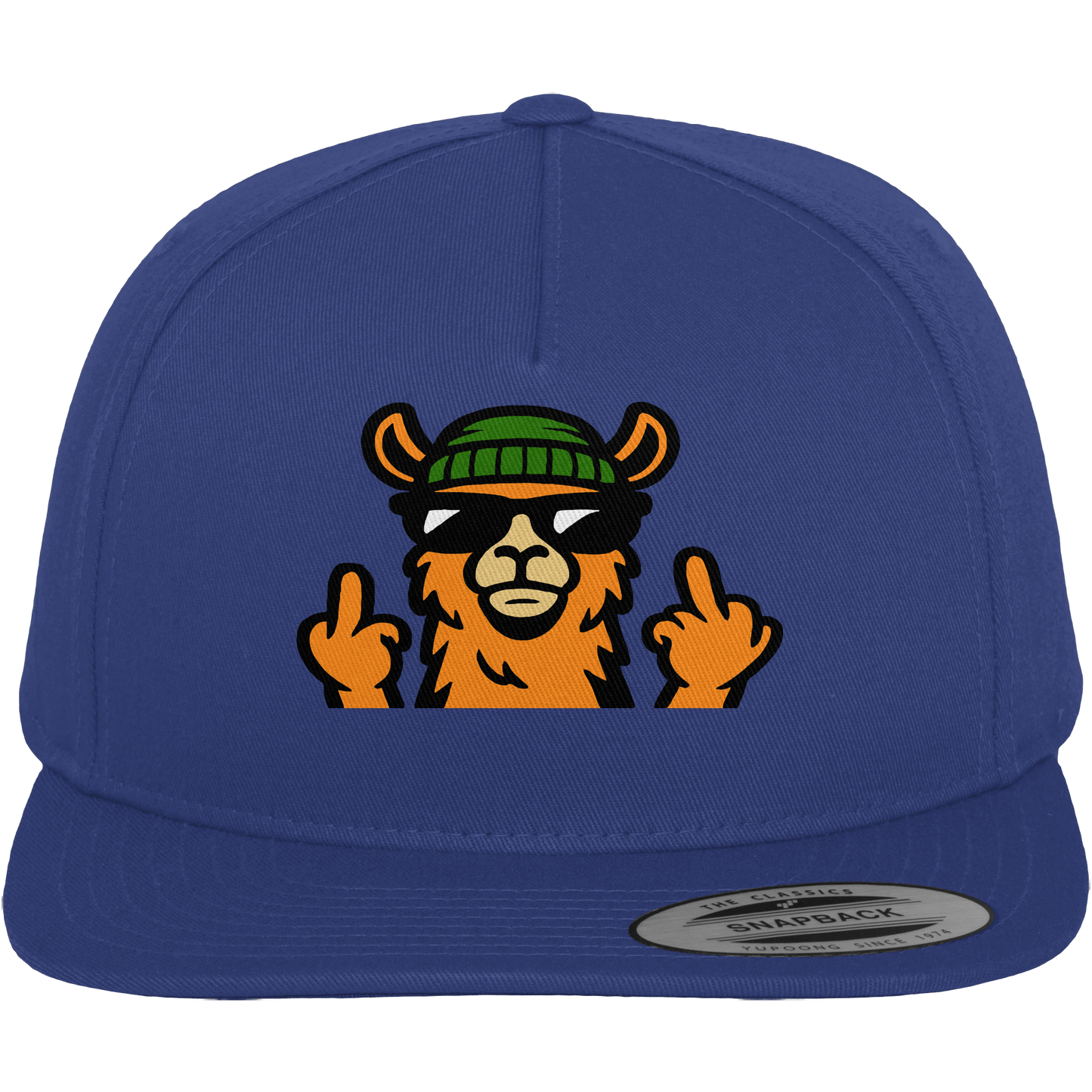 Lama mit Mittelfinger – Dein freches Statement gegen nervige Fragen und blöde Menschen - Premium Snapback