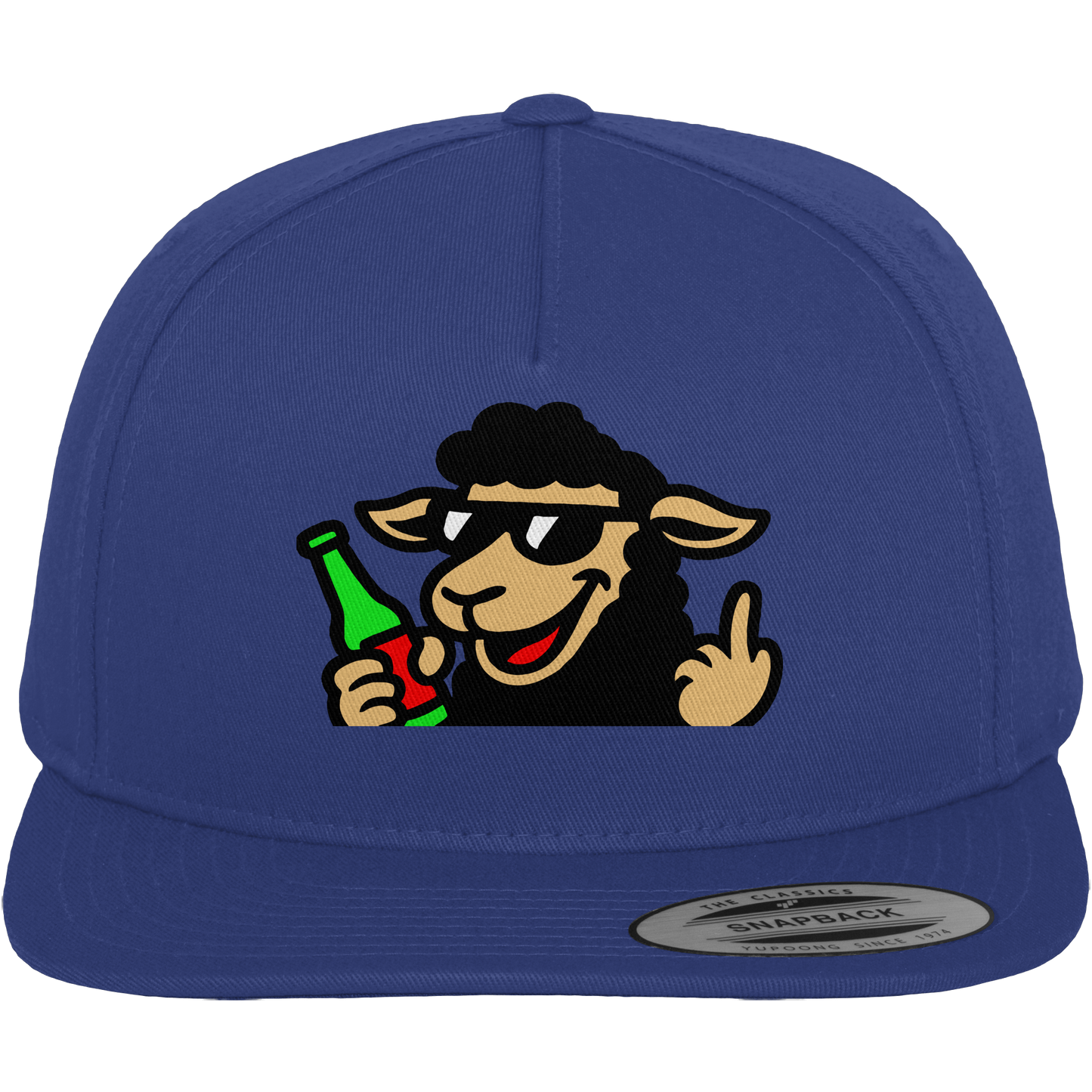 Schaf mit Mittelfinger im Partymodus – Zu viel Konfetti, zu wenig Geduld  - Premium Snapback