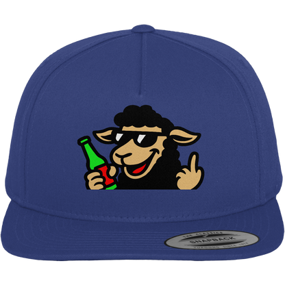 Schaf mit Mittelfinger im Partymodus – Zu viel Konfetti, zu wenig Geduld  - Premium Snapback