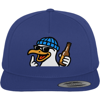 Möwe mit Mittelfinger – Dein nachtaktives Party-Orakel - Premium Snapback