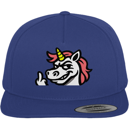 Einhorn mit Mittelfinger – Zu süß zum Ertragen, zu frech zum Ignorieren - Premium Snapback