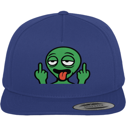 Alien mit Mittelfinger – Ich will nach Hause, aber erst flippe ich euch noch - Premium Snapback