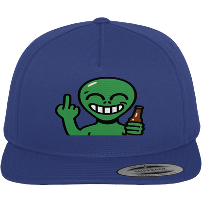 Alien mit Mittelfinger – Cosmic Party, irdischer Finger - Premium Snapback