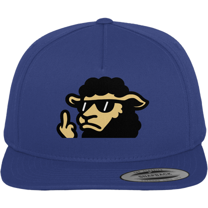 Schwarzes Schaf mit Mittelfinger – Lieber auffallen als mitlaufen - Premium Snapback