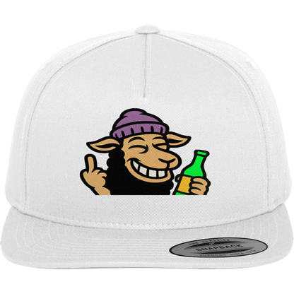 Schaf mit Mittelfinger im Partymodus – Dancefloor? Nur wenn’s brennt - Premium Snapback
