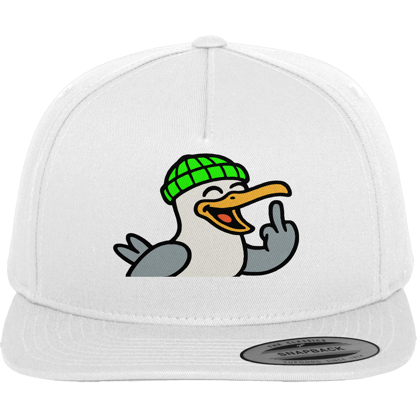 Möwe mit Mittelfinger – Wenn Höflichkeit keine Option mehr ist - Premium Snapback
