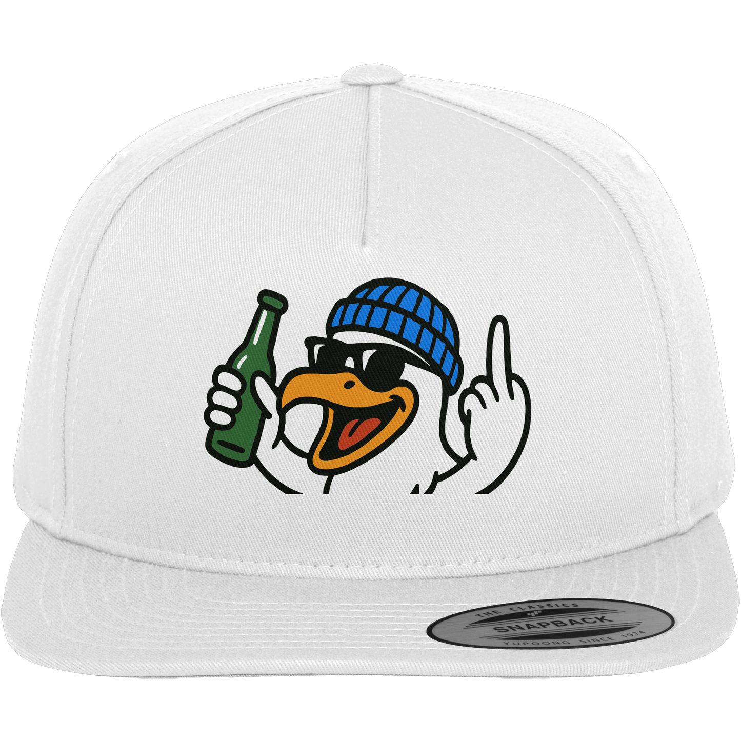 Möwe mit Mittelfinger – Der fliegende Cocktail der Verweigerung - Premium Snapback