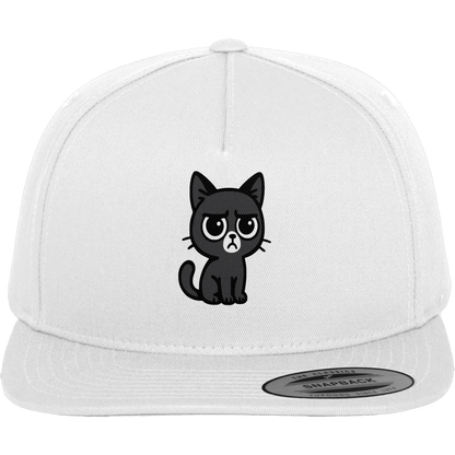 Schwarze Katze mit trotzigen Blick – Management-Ebene: Katze - Premium Snapback