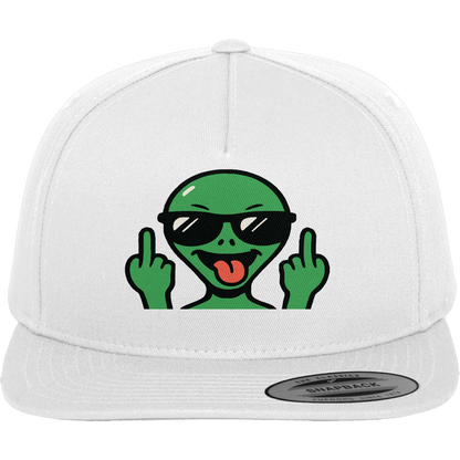 Alien mit Mittelfinger – Grüße vom Planeten Genervt - Premium Snapback