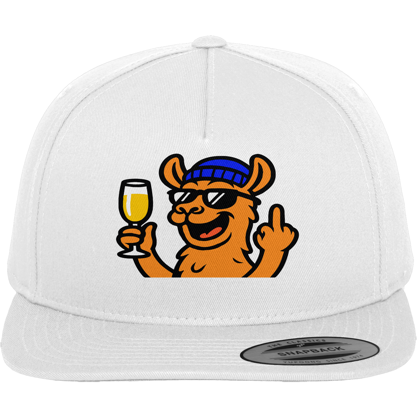 Lama mit Mittelfinger – Der ultimative Stoppschild für Laberer - Premium Snapback