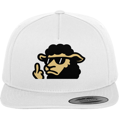 Schwarzes Schaf mit Mittelfinger – Lieber auffallen als mitlaufen - Premium Snapback