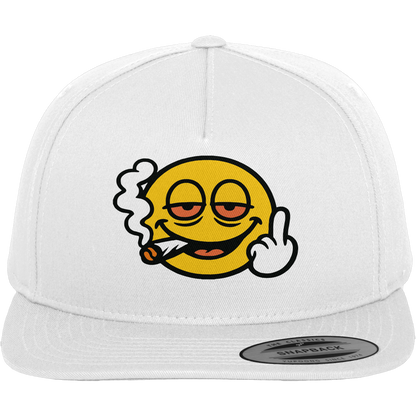 Smiley mit Mittelfinger – Wie ein Joint, nur zum Anziehen - Premium Snapback
