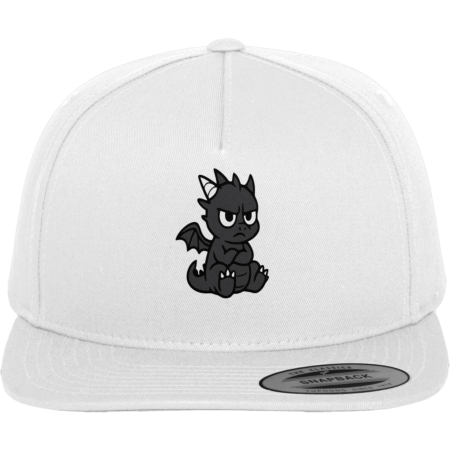 Babydrache mit Stirnrunzeln – Klein, flauschig, nicht begeistert - Premium Snapback