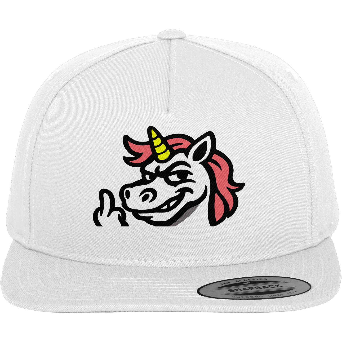 Einhorn mit Mittelfinger – Zu süß zum Ertragen, zu frech zum Ignorieren - Premium Snapback