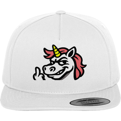 Einhorn mit Mittelfinger – Zu süß zum Ertragen, zu frech zum Ignorieren - Premium Snapback