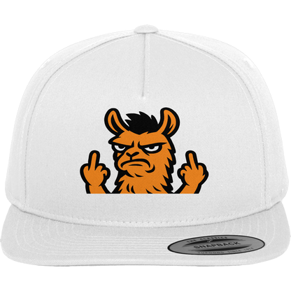Lama mit Mittelfinger – Dein Mode-Statement gegen soziale Überforderung - Premium Snapback