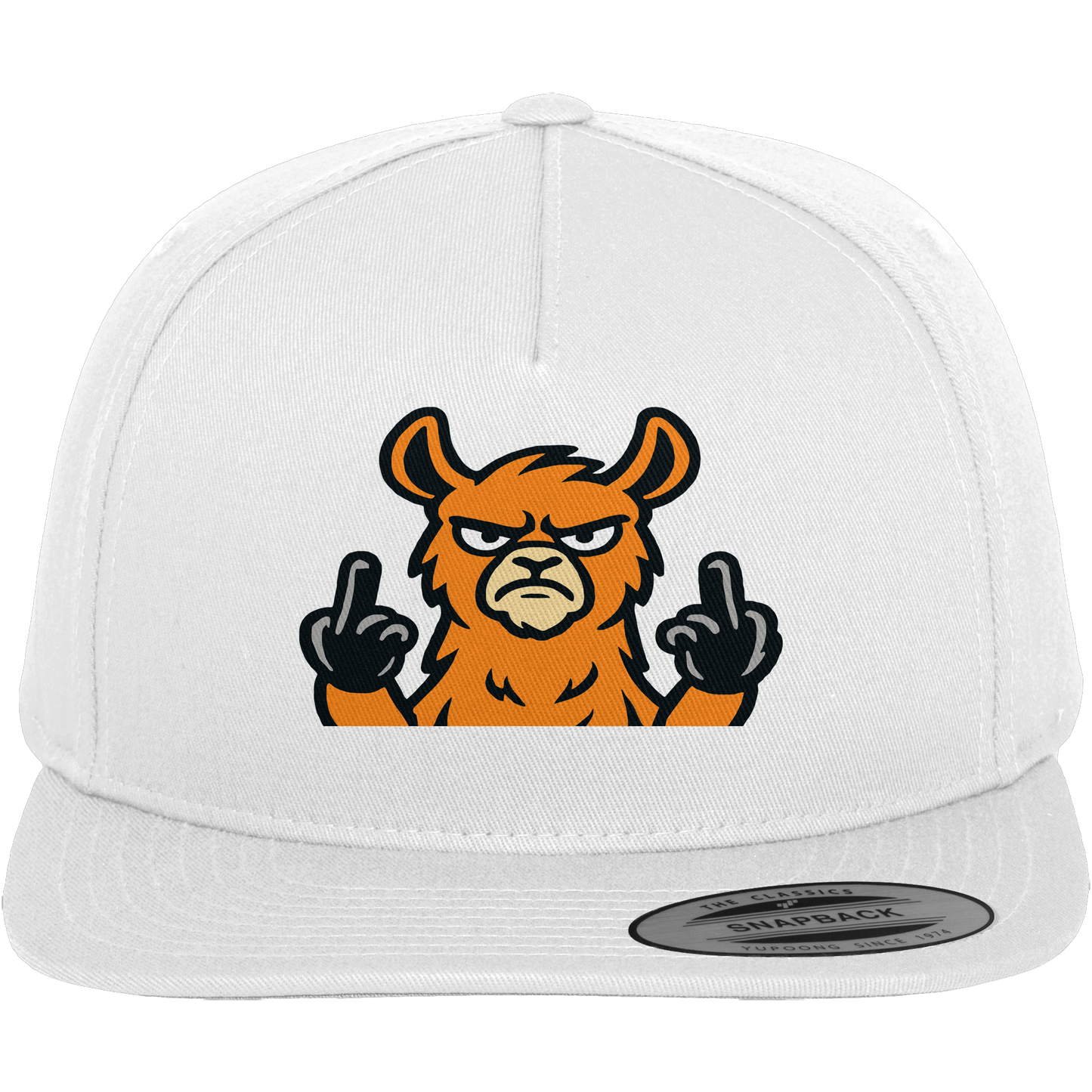Lama mit Mittelfinger – Das Modeaccessoire für klare Kante und Ruhe - Premium Snapback