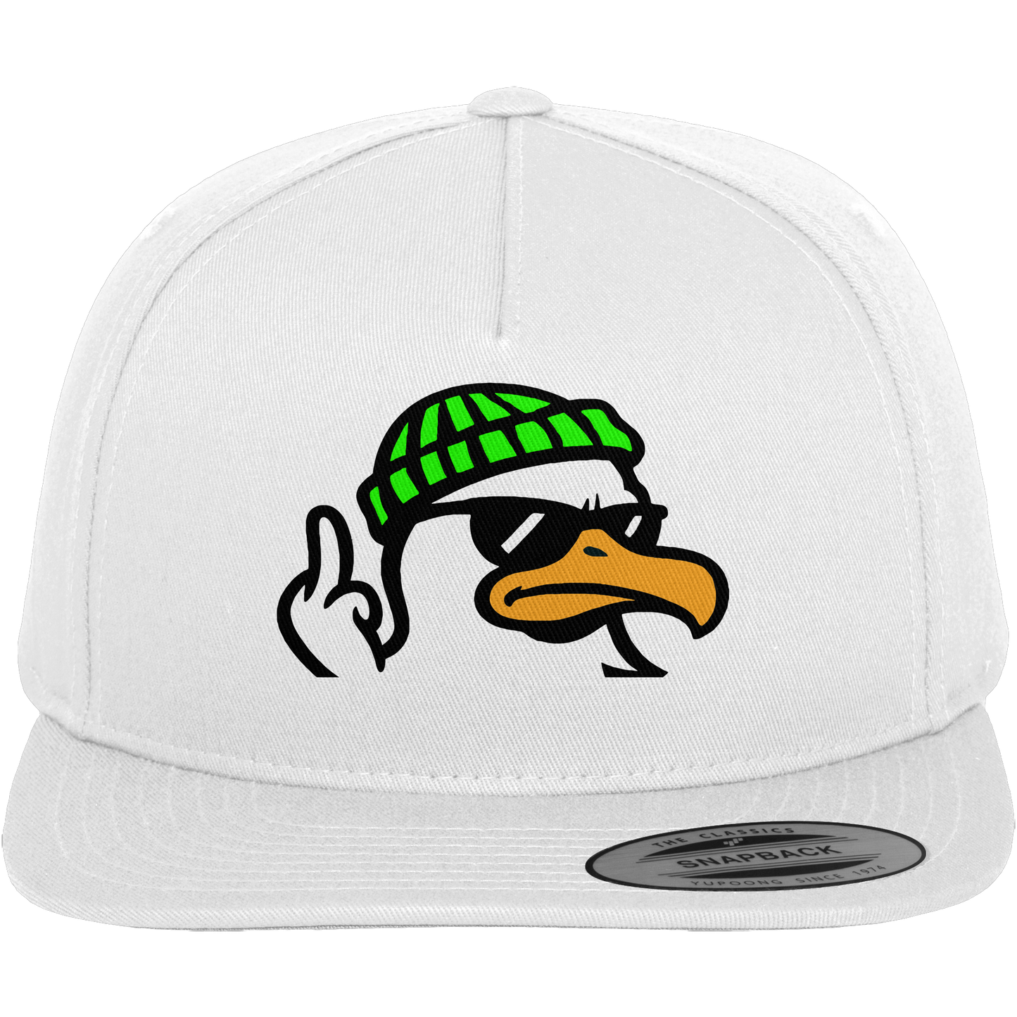 Möwe mit Mittelfinger – Klarstellung in Federform - Premium Snapback