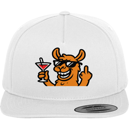 Lama mit Mittelfinger – Partymodus mit Attitüde  - Premium Snapback