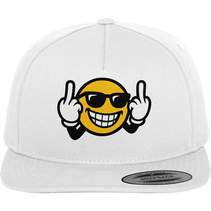 Smiley mit Mittelfinger – Nett lächeln. Weitergehen. - Premium Snapback