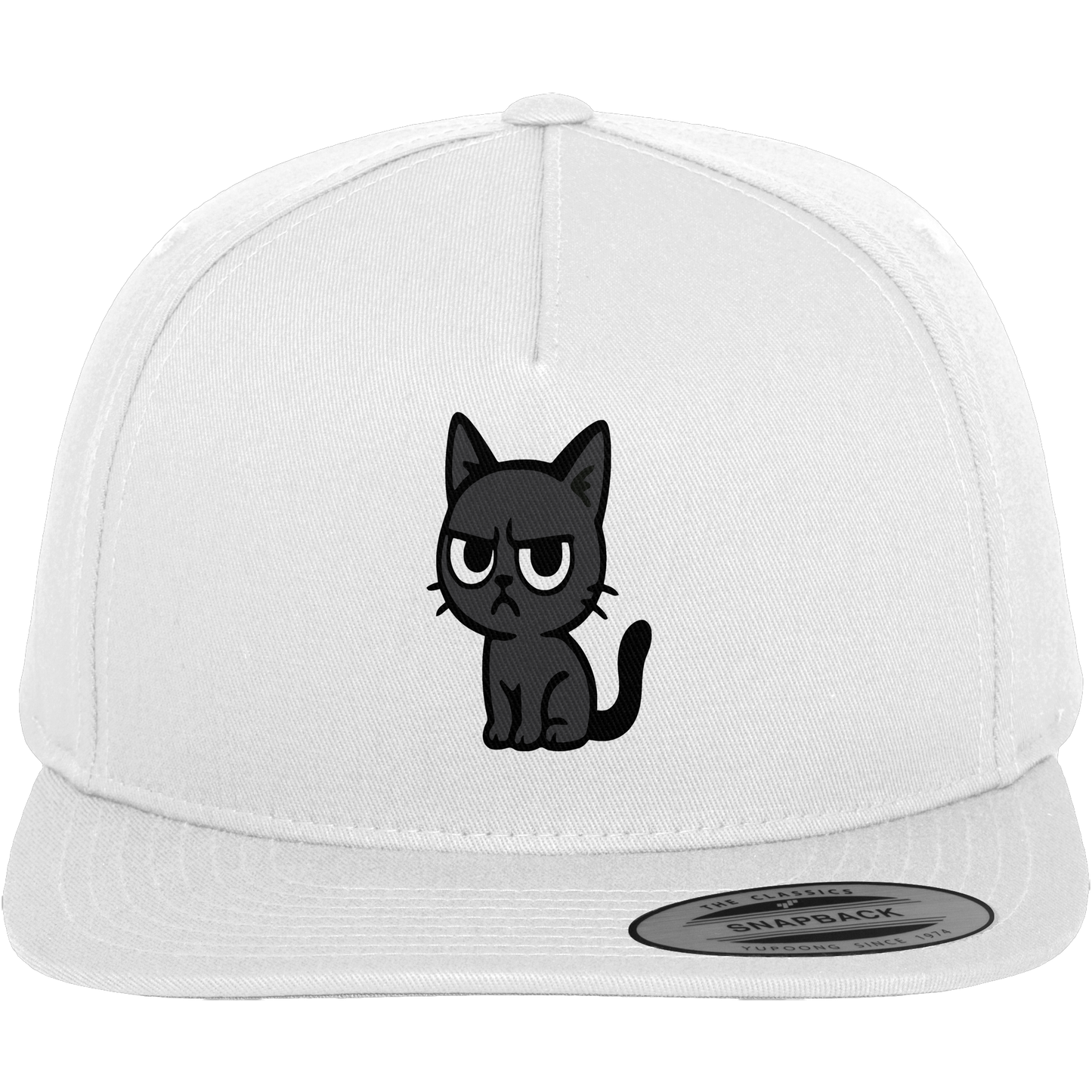 Schwarze Katze mit erhobenem Blick – Katzen haben Personal - Premium Snapback