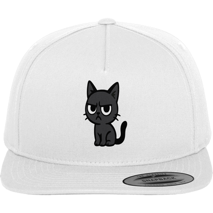 Schwarze Katze mit erhobenem Blick – Katzen haben Personal - Premium Snapback