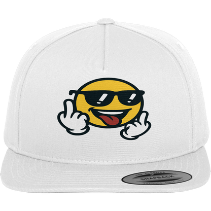 Smiley mit Mittelfinger – Der freundlichste Mittelfinger der Welt - Premium Snapback